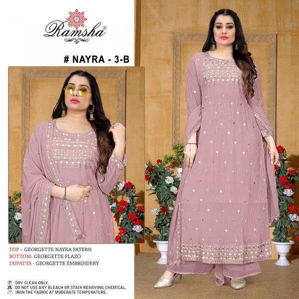 Ramsha Nayra 3 New Occasional Georgette Pakistani Suit Collection